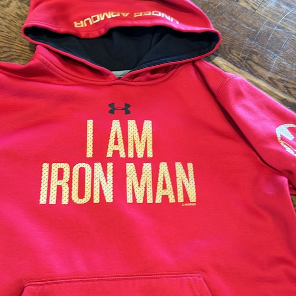 Kids Limited edition Marvel Iron Man Under Armour Hoodie size Med - Picture 2 of 4